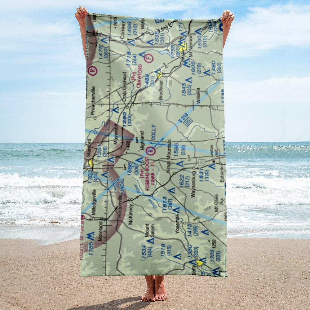 Robbins Roost Airport (00KY) VFR Sectional Towel 