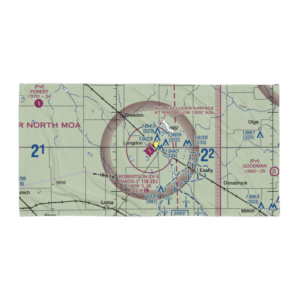 Robertson Field (D55) VFR Sectional Towel 