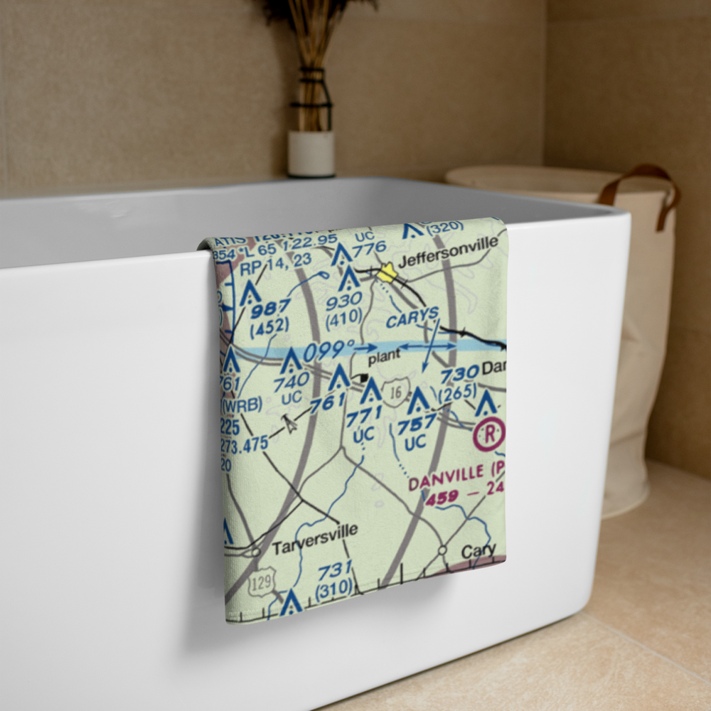 Robins Air Force Base (WRB) VFR Sectional Towel 