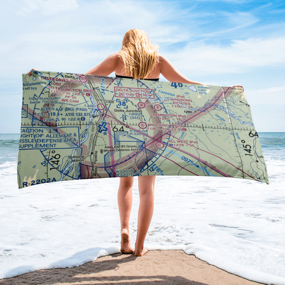 Rocking T. Ranch Airport (11AK) VFR Sectional Towel 