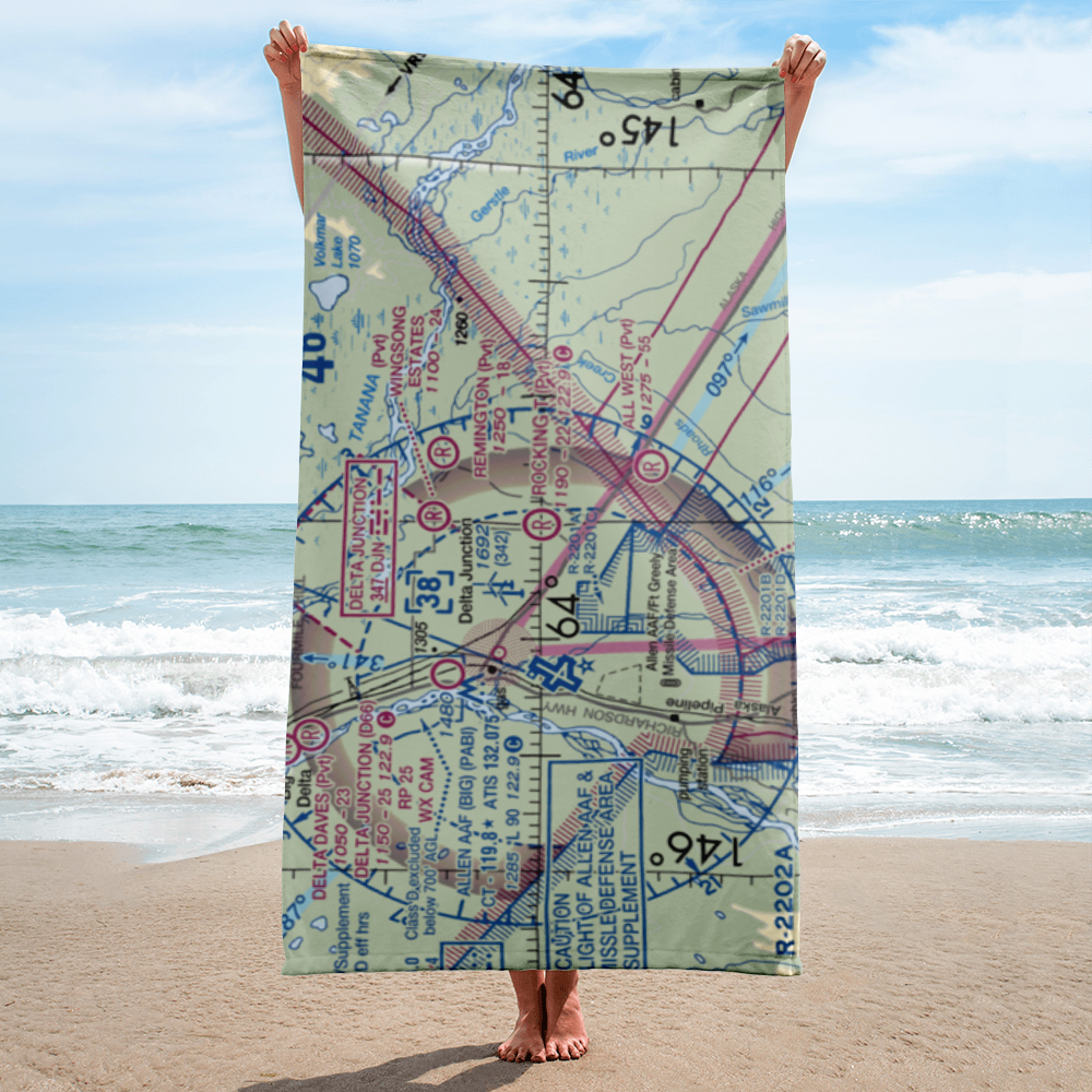 Rocking T. Ranch Airport (11AK) VFR Sectional Towel 