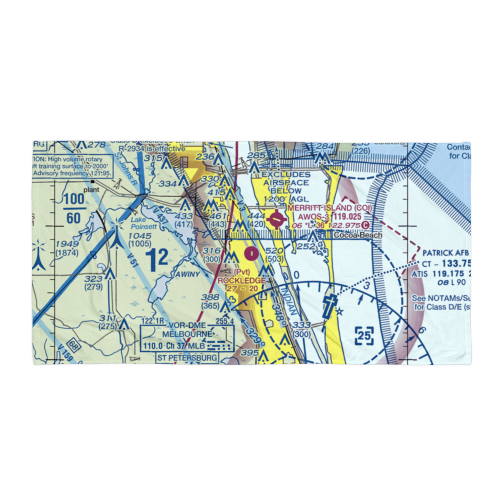 Rockledge Airport (21FA) VFR Sectional Towel 