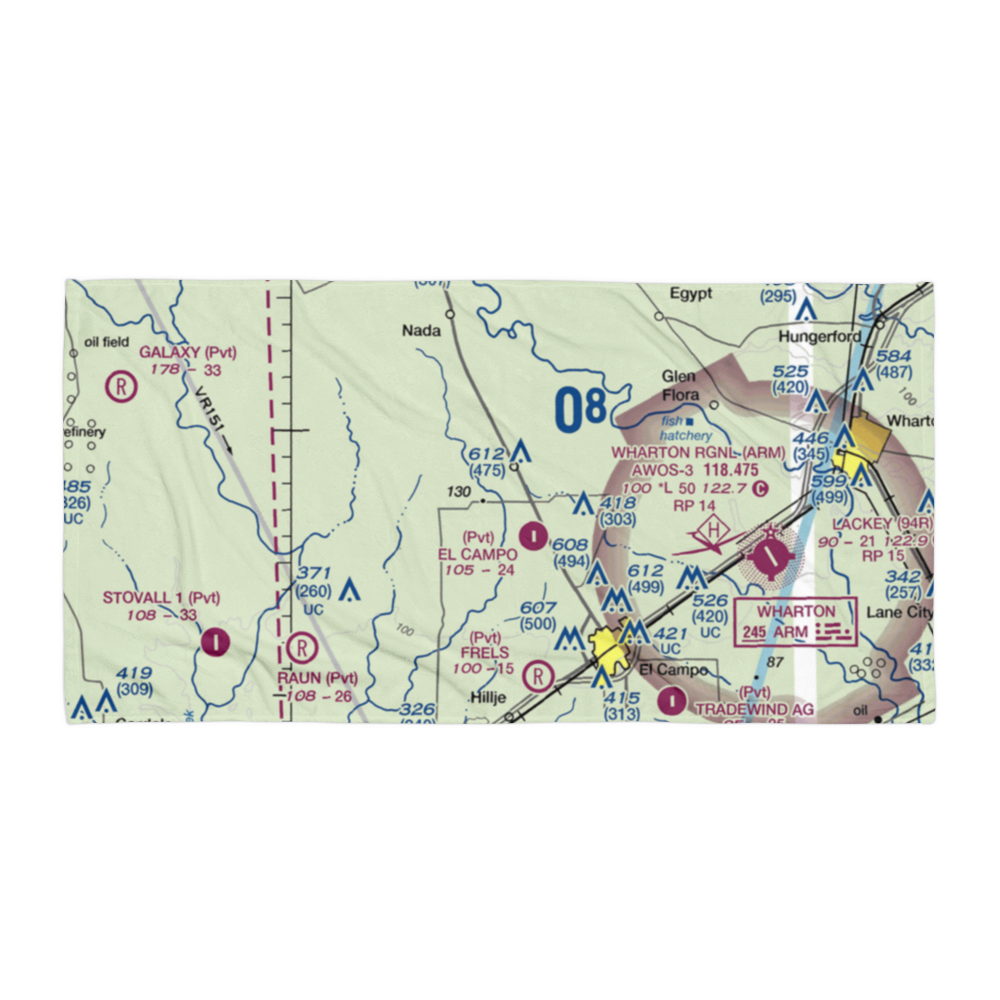 Rodgers Roost Airport (0XS1) VFR Sectional Towel 