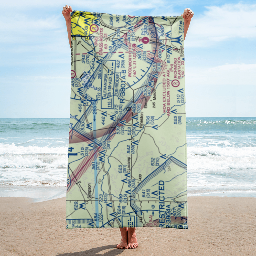 Roland Airport (70LA) VFR Sectional Towel 