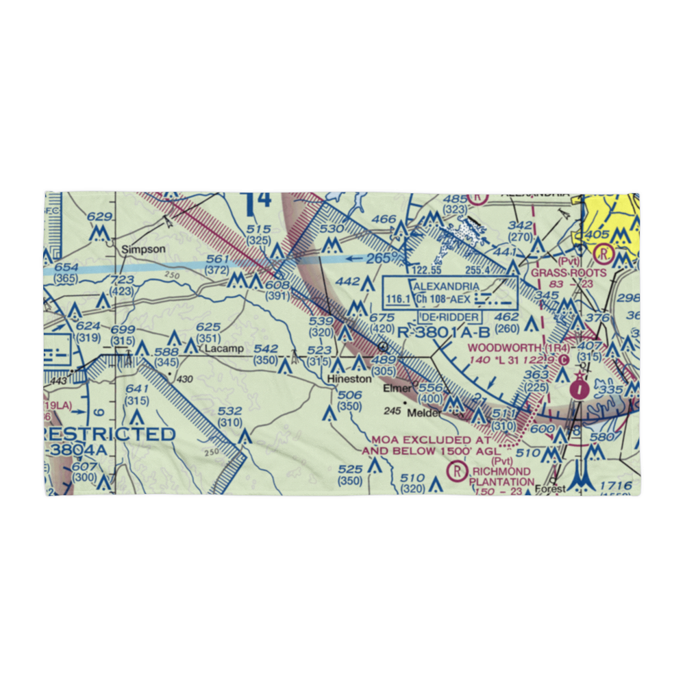 Roland Airport (70LA) VFR Sectional Towel 