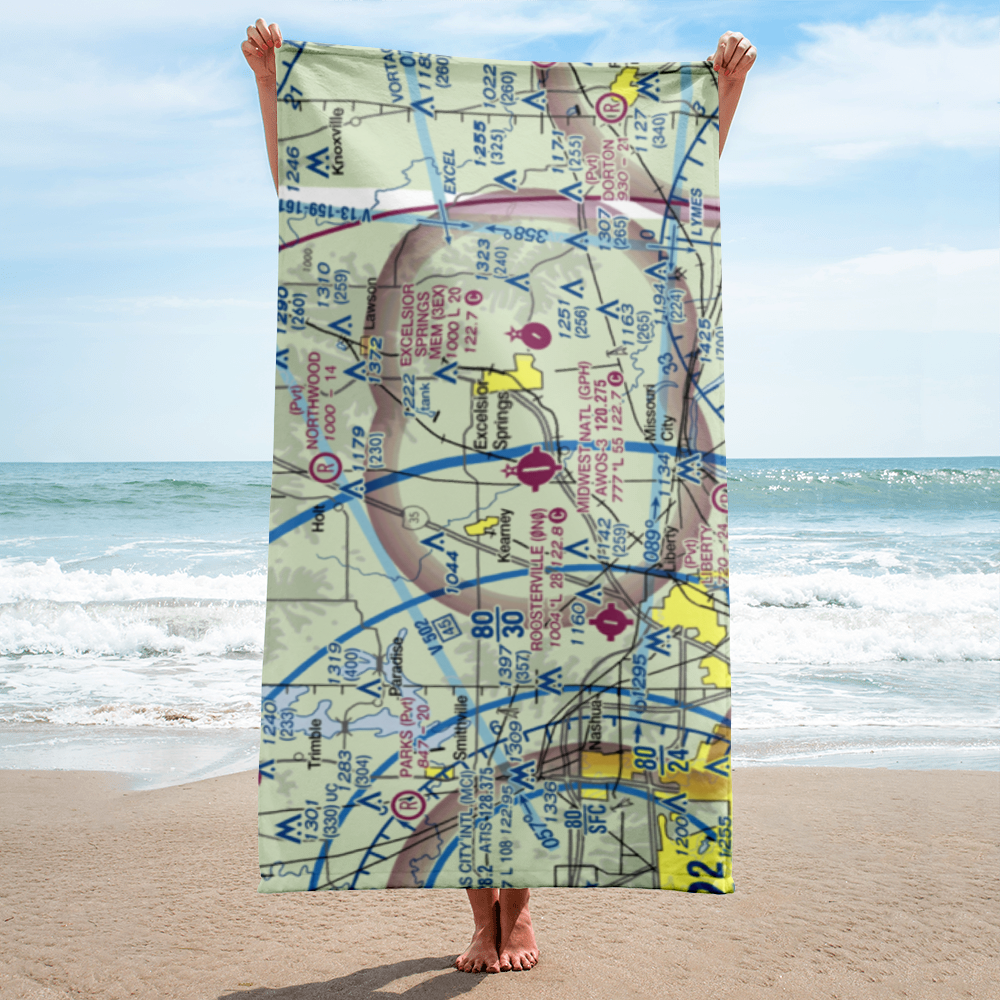 Royal Wood Aerodrome (20MO) VFR Sectional Towel 