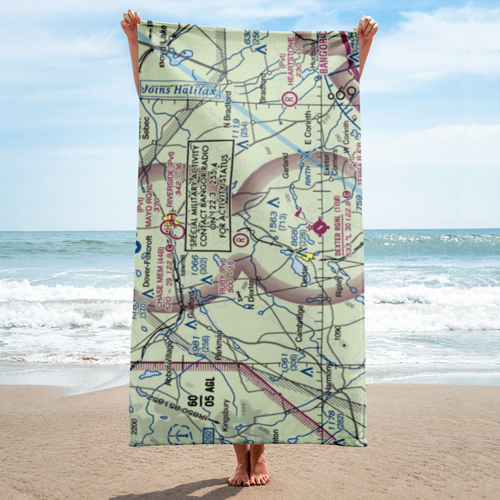 Ruby Field (ME32) VFR Sectional Towel 
