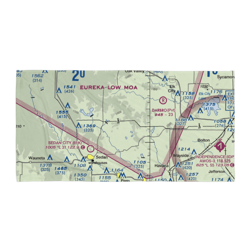 Rupp Airport (2KS0) VFR Sectional Towel 