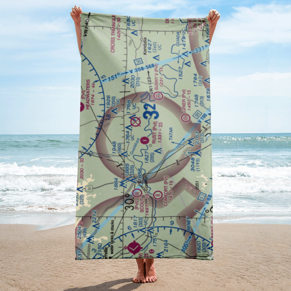 Rust Field (8XS9) VFR Sectional Towel 