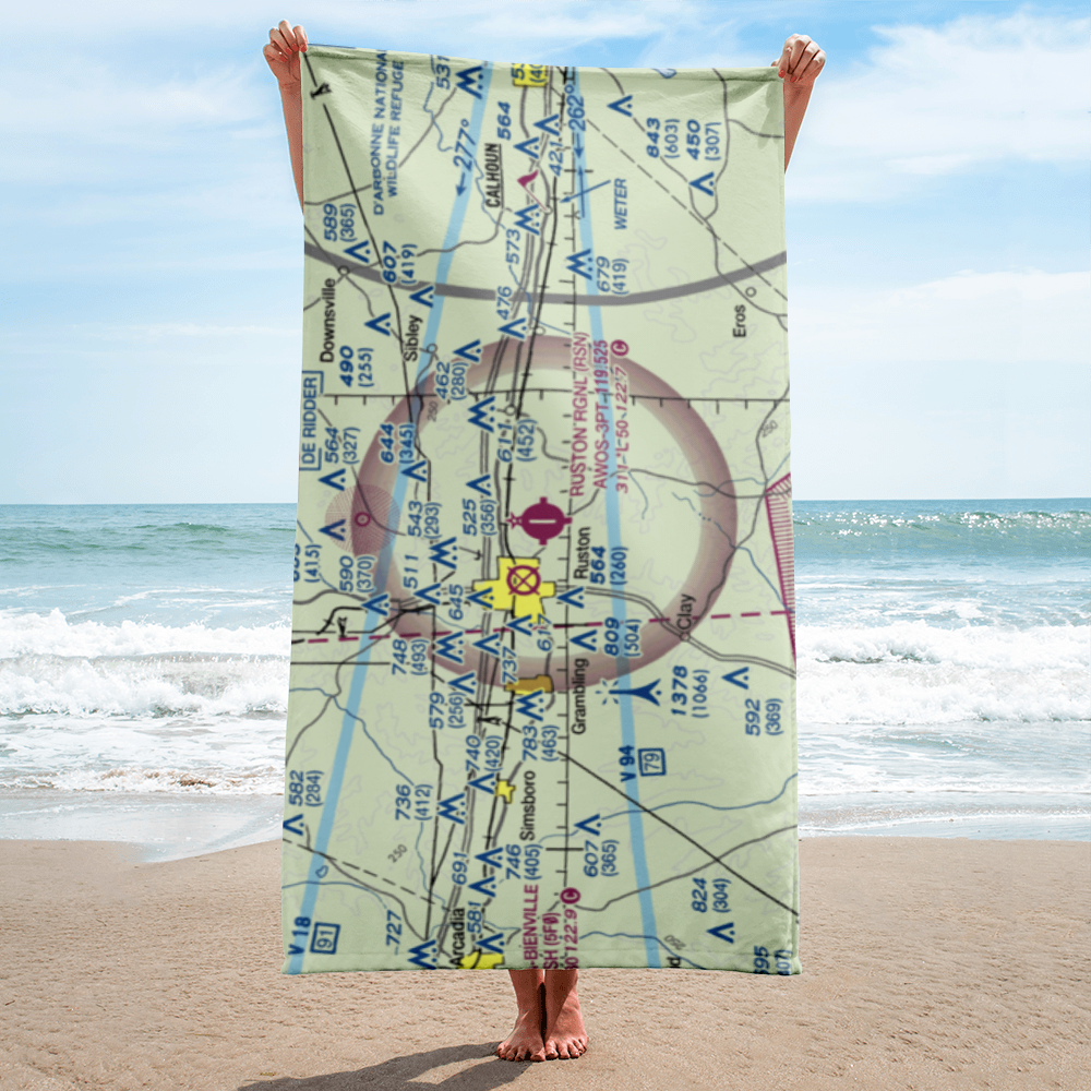 Ruston Regional Airport (RSN) VFR Sectional Towel 