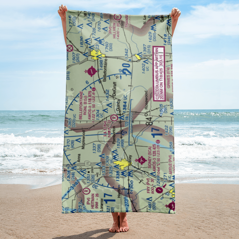 S and S Field (1OH1) VFR Sectional Towel 