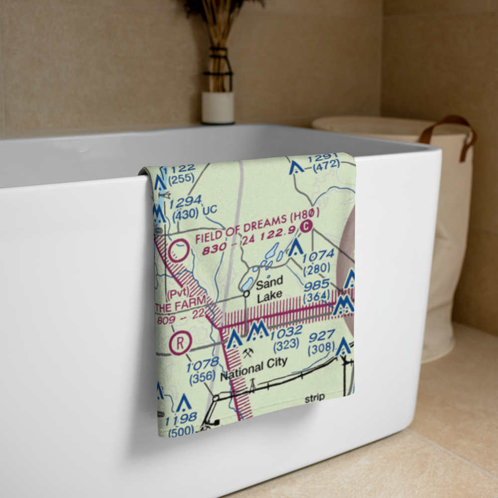 Sage Lake Seaplane Base (M47) VFR Sectional Towel 