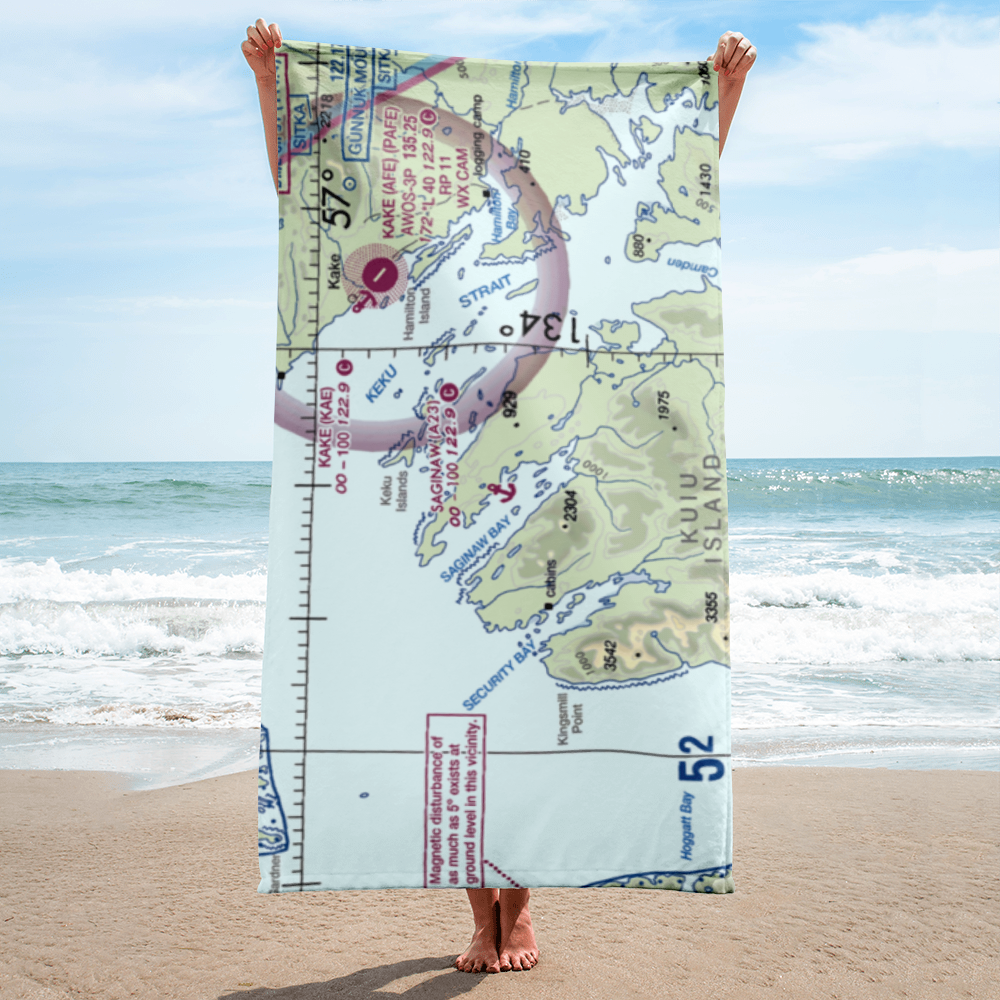 Saginaw Seaplane Base (A23) VFR Sectional Towel 