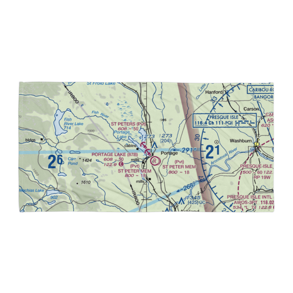 Saint Peter's Seaplane Base (01ME) VFR Sectional Towel 