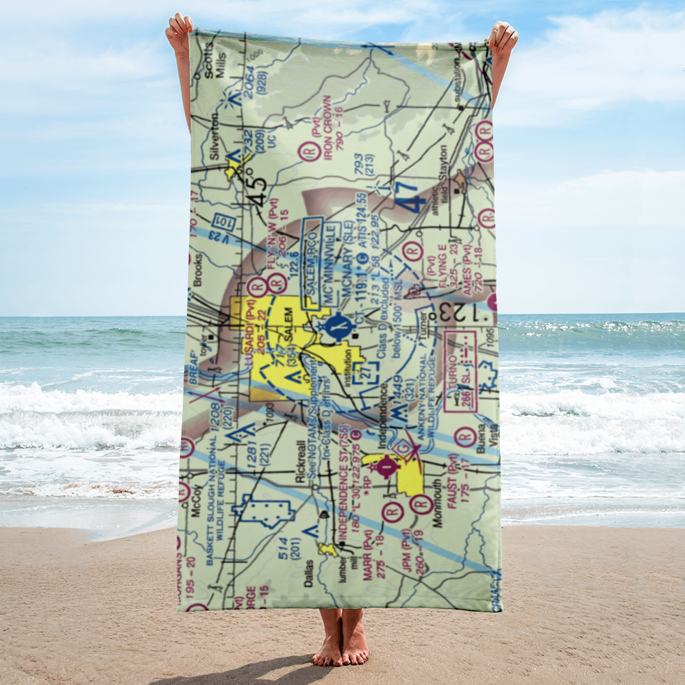 Salem Municipal Airport/McNary Field (SLE) VFR Sectional Towel 