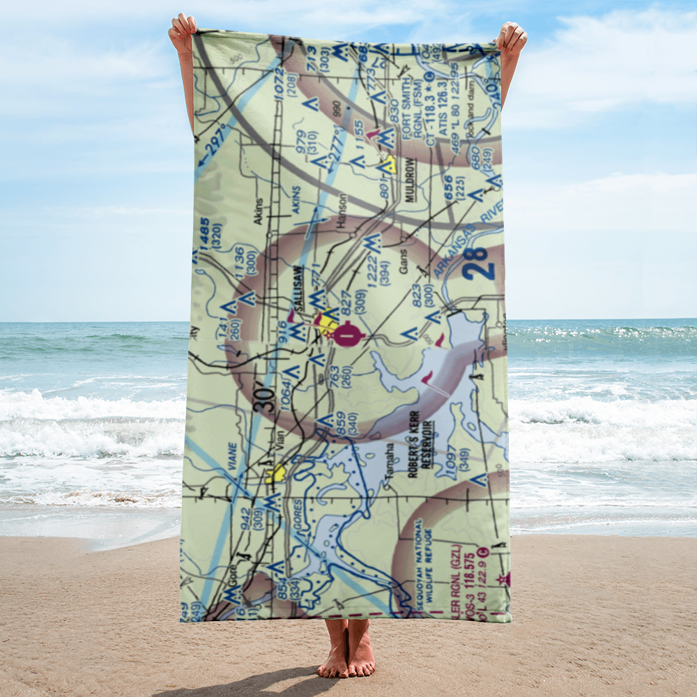 Sallisaw Municipal Airport (JSV) VFR Sectional Towel 