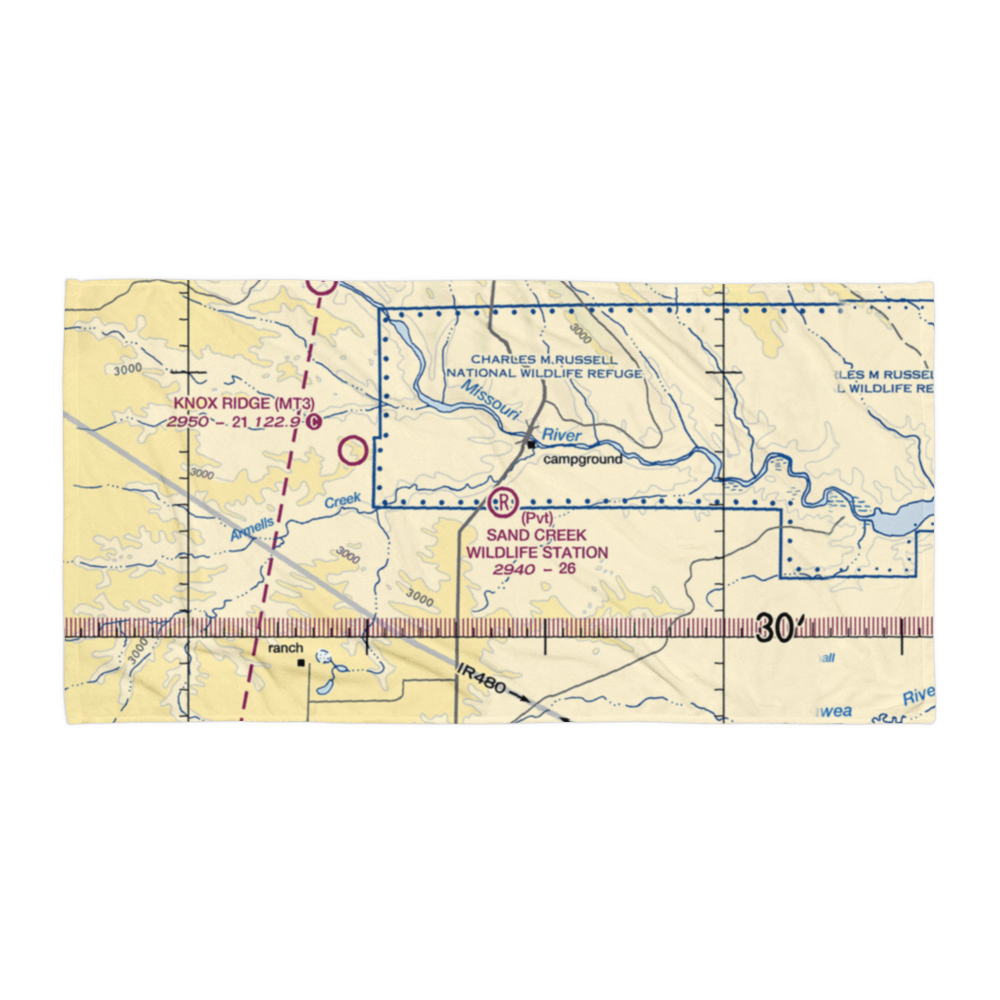 Sand Creek Wildlife Station Airport (MT79) VFR Sectional Towel 