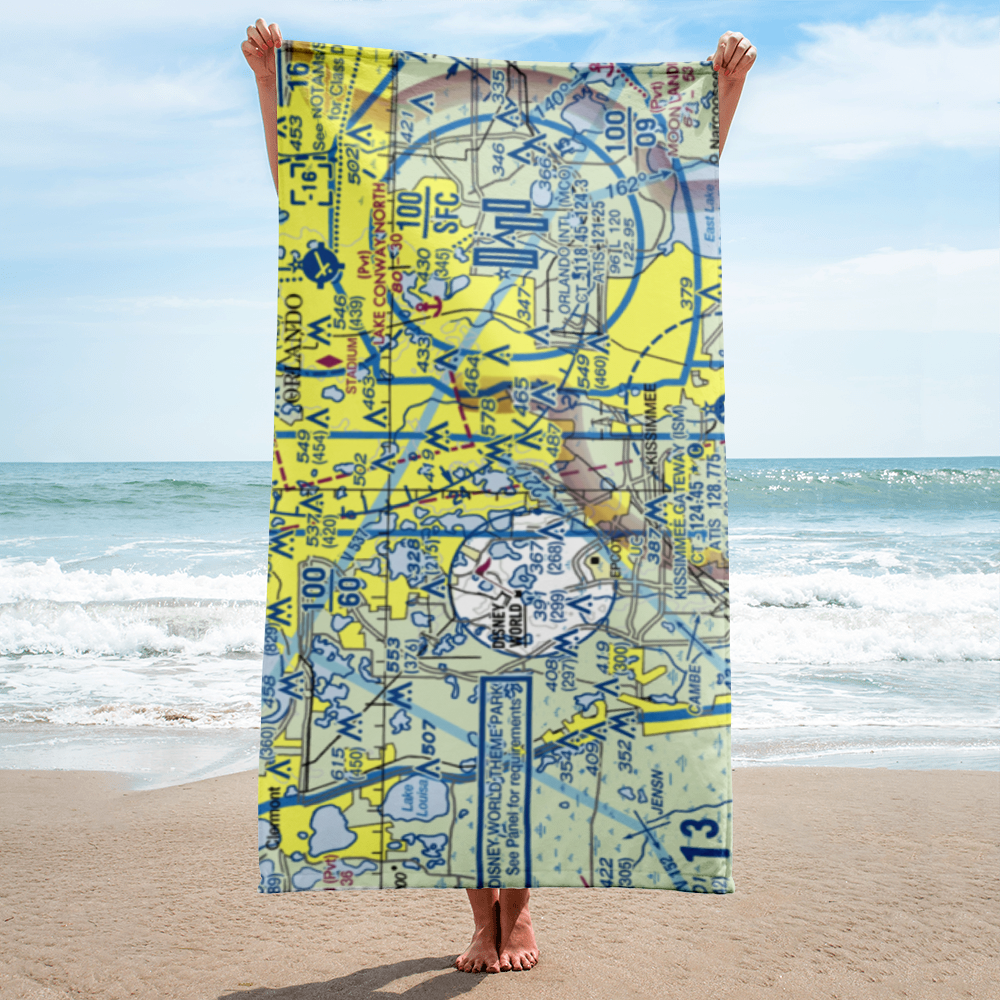 Sand Lake Seaplane Base (98FL) VFR Sectional Towel 
