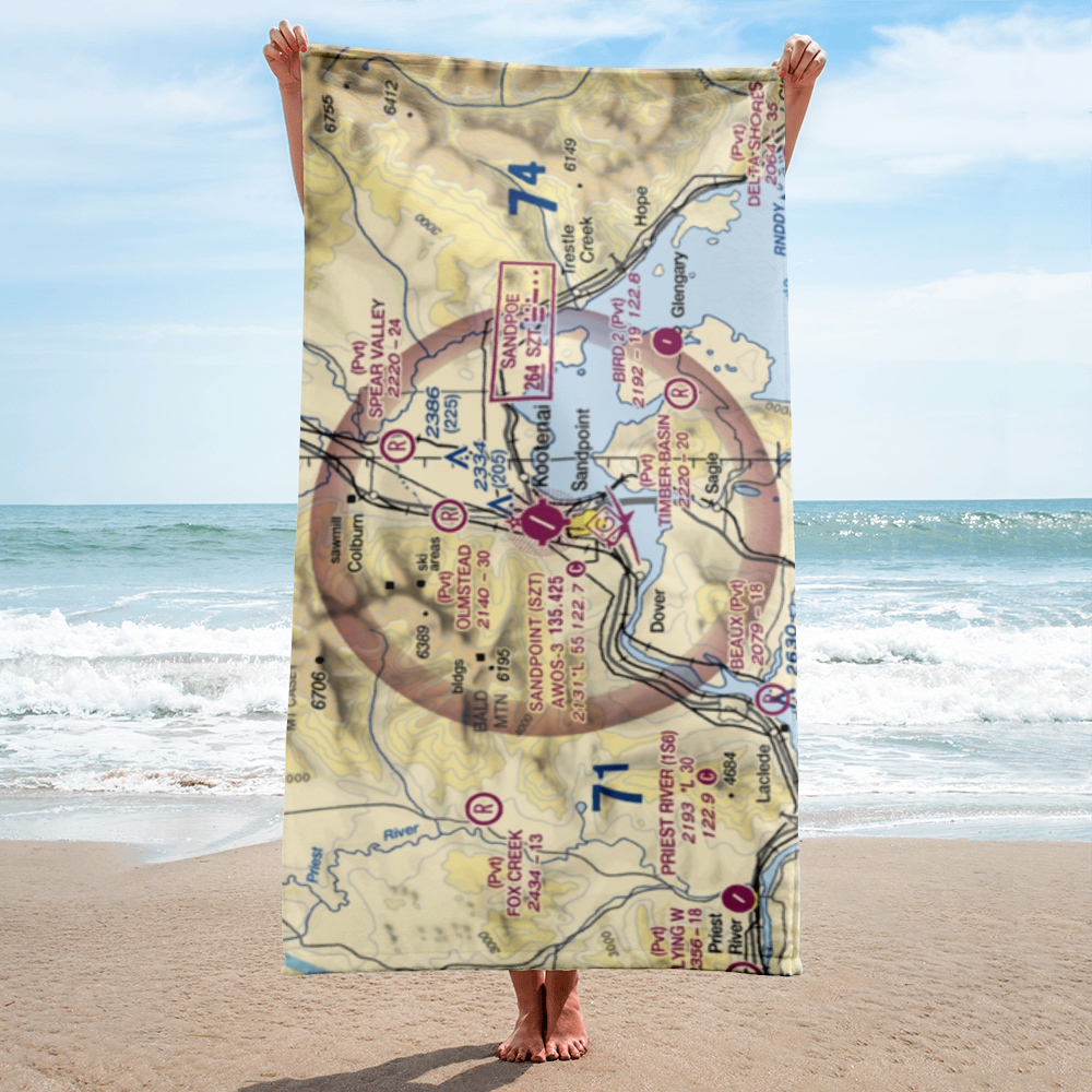 Sandpoint Airport (SZT) VFR Sectional Towel 
