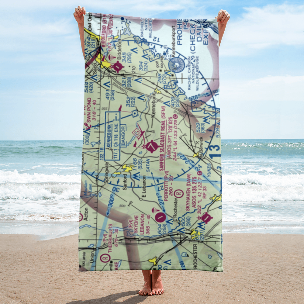 Sanford Seacoast Regional Airport (SFM) VFR Sectional Towel 