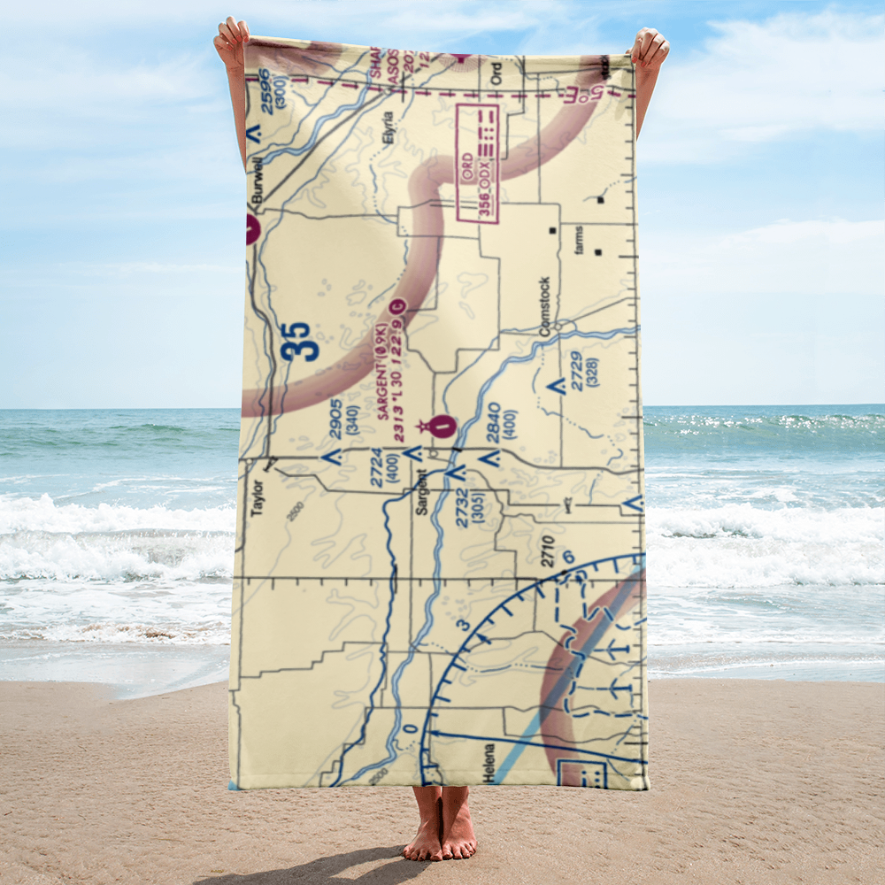 Sargent Municipal Airport (09K) VFR Sectional Towel 
