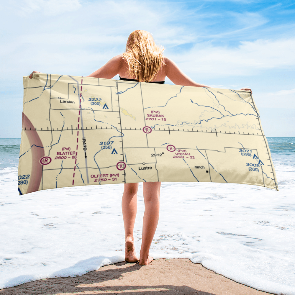 Saubak Airport (15MT) VFR Sectional Towel 