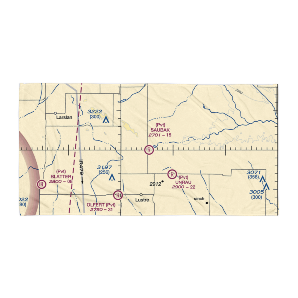 Saubak Airport (15MT) VFR Sectional Towel 