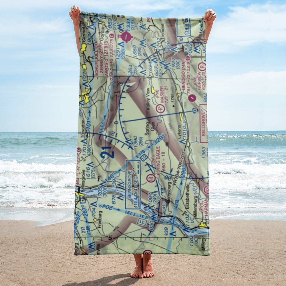 Schadels Airport (1PA9) VFR Sectional Towel 