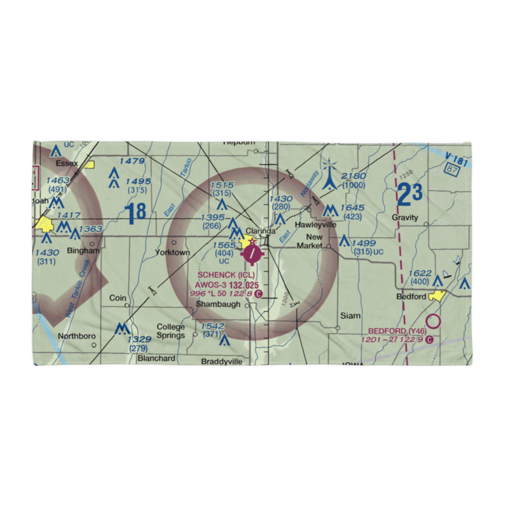 Schenck Field (ICL) VFR Sectional Towel 