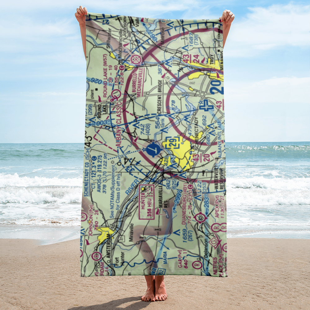 Schenectady County Airport (SCH) VFR Sectional Towel 