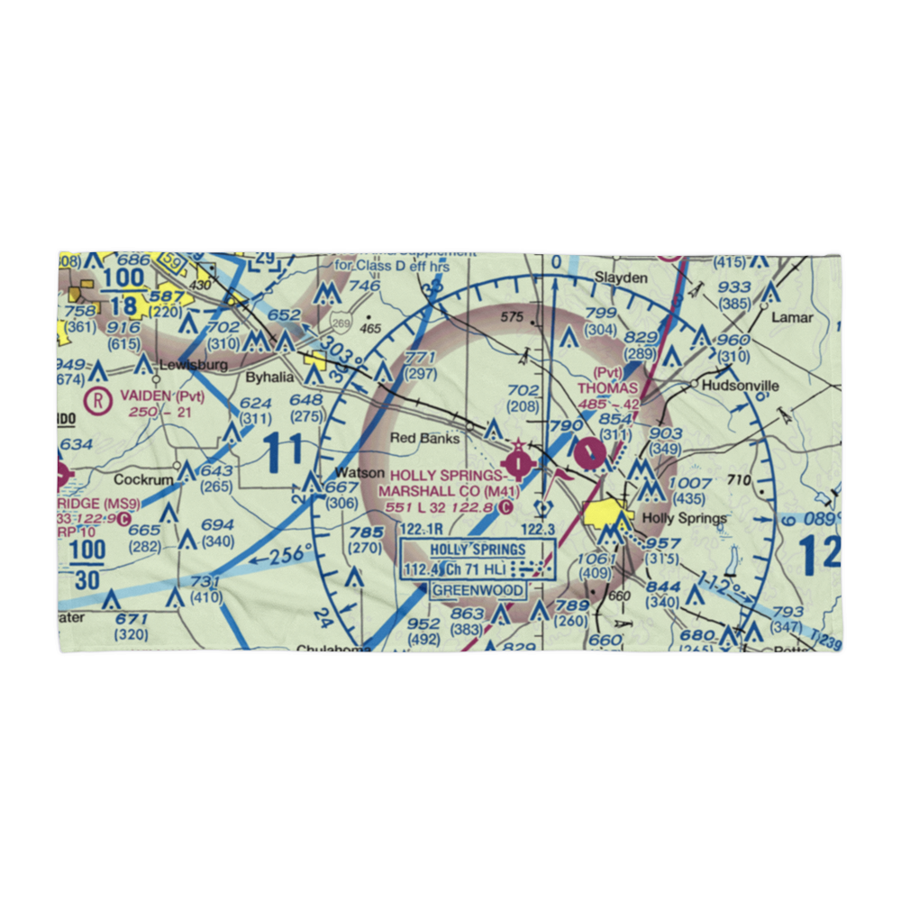 Schloss Adlers Airport (MS55) VFR Sectional Towel 