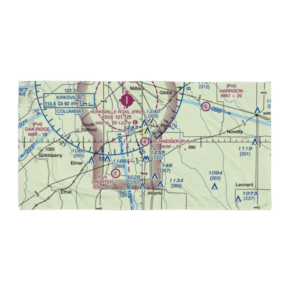 Schneider Field (4MO3) VFR Sectional Towel 