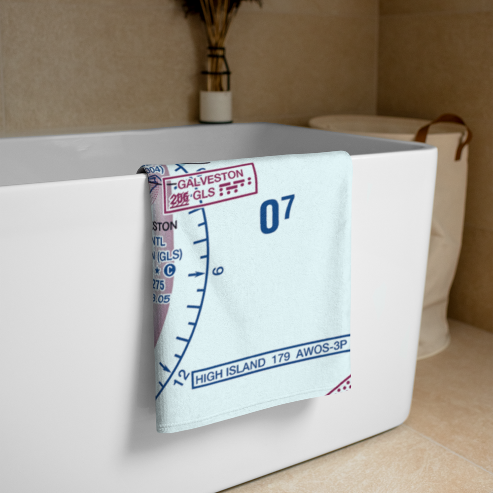 Scholes International At Galveston Airport (GLS) VFR Sectional Towel 