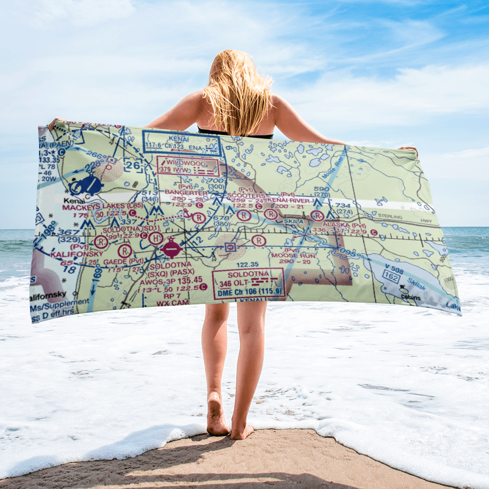 Scooter's Landing Strip (AK84) VFR Sectional Towel 