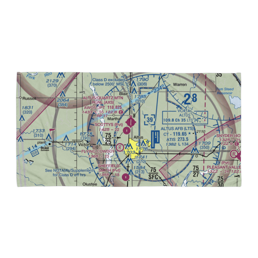 Scottys Field (OK82) VFR Sectional Towel 