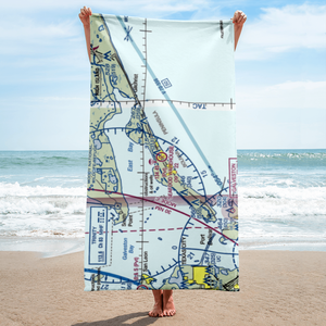 Seafood Warehouse Park Airport (XS77) VFR Sectional Towel