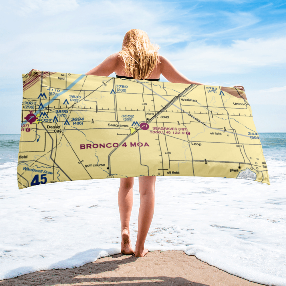 Seagraves Airport (F97) VFR Sectional Towel 