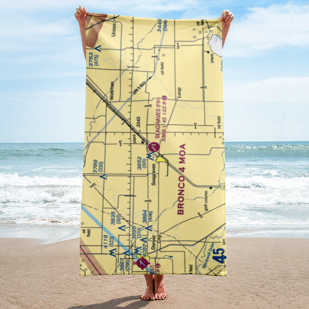 Seagraves Airport (F97) VFR Sectional Towel 