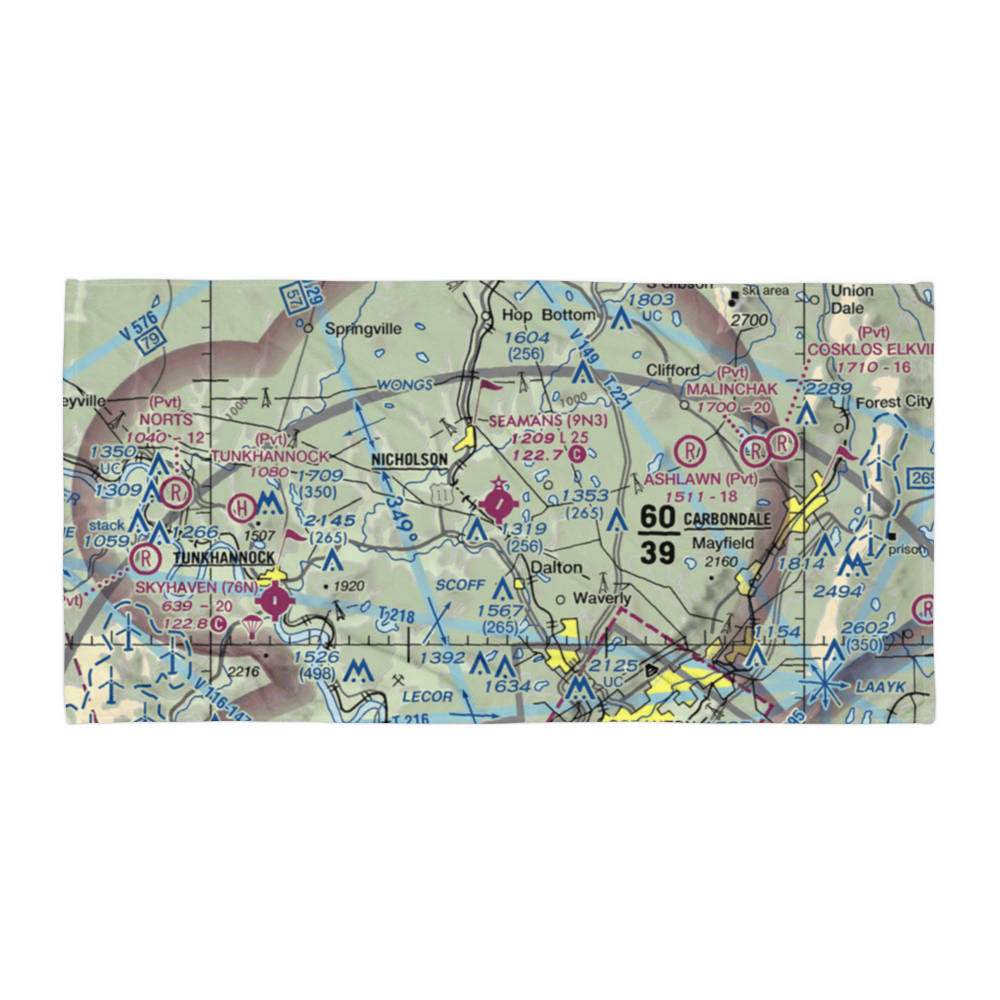 Seamans Field (9N3) VFR Sectional Towel 