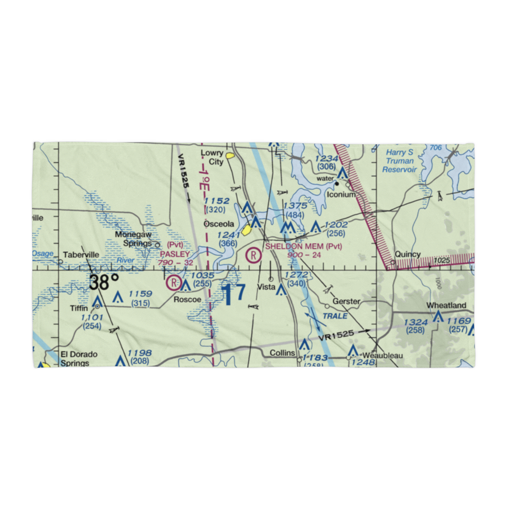 Sean D Sheldon Memorial Airfield (23MU) VFR Sectional Towel 