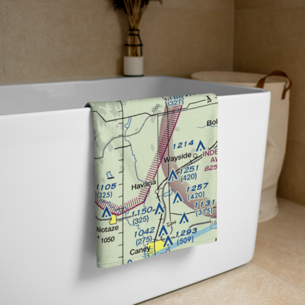 Sedan City Airport (61K) VFR Sectional Towel 