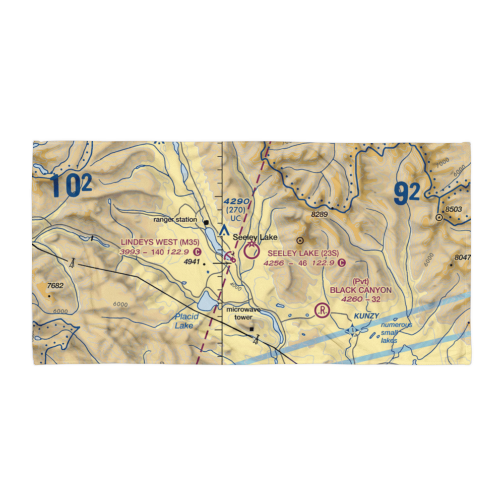 Seeley Lake Airport (23S) VFR Sectional Towel 