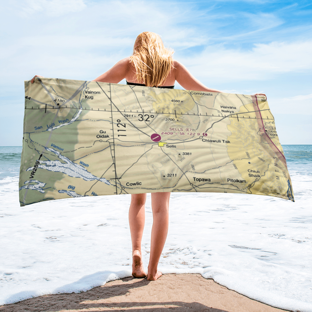 Sells Airport (E78) VFR Sectional Towel 