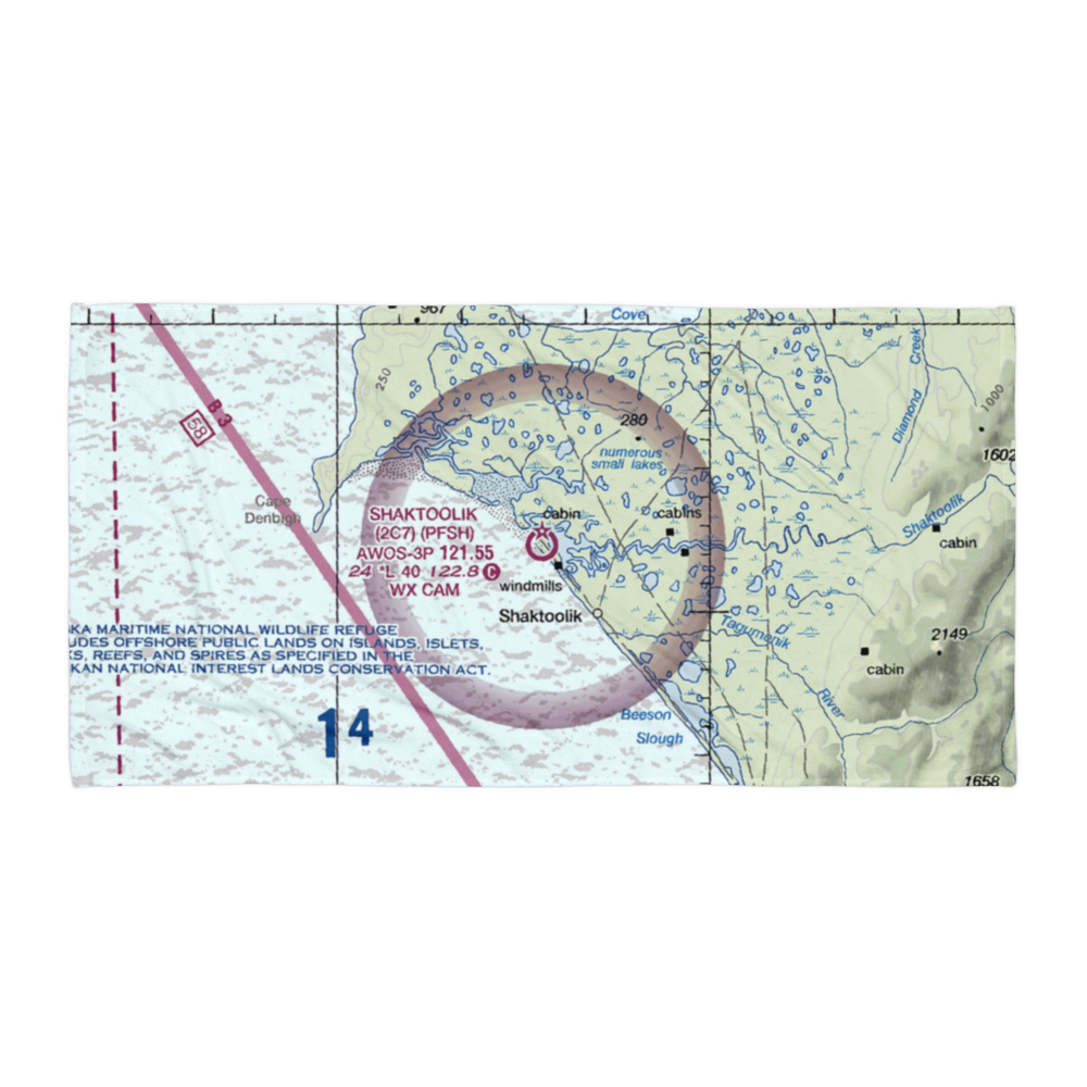 Shaktoolik Airport (2C7) VFR Sectional Towel 