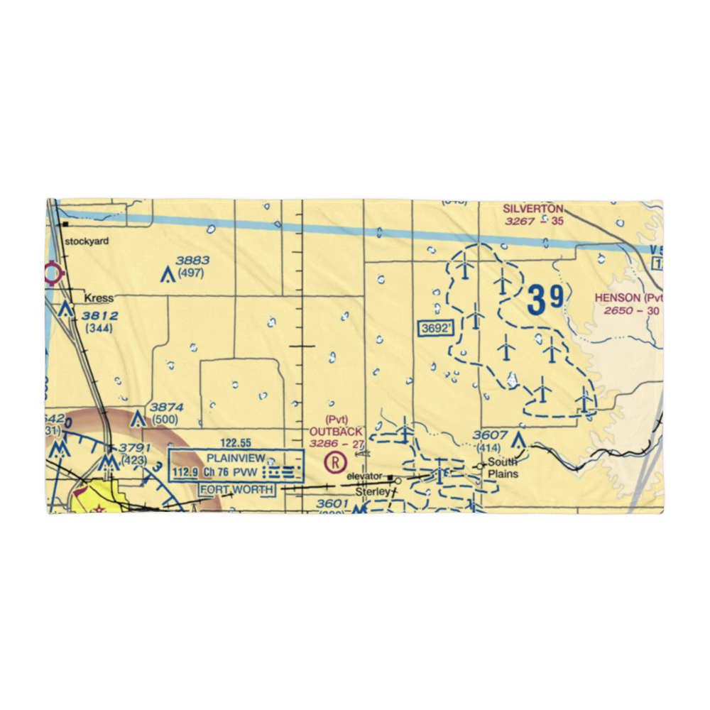 Sherman Farm Air Airport (US-0993) VFR Sectional Towel 