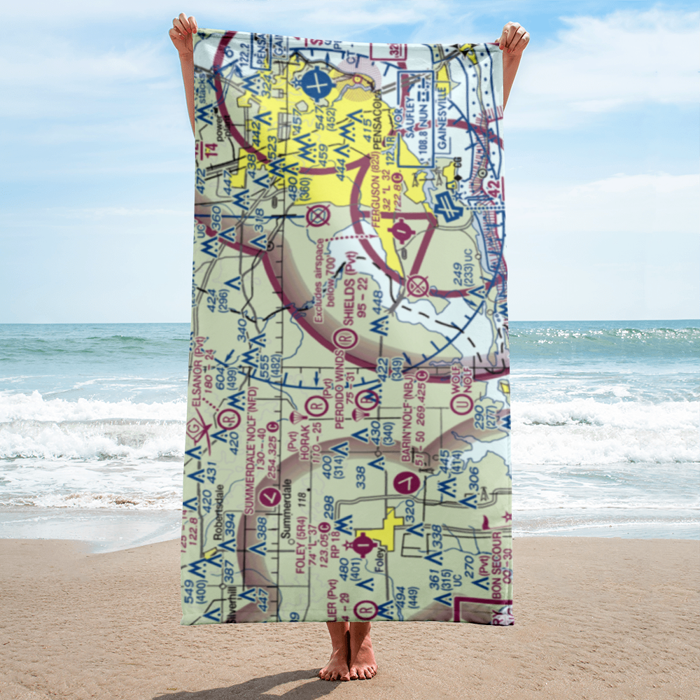 Shields Airport (AL55) VFR Sectional Towel 