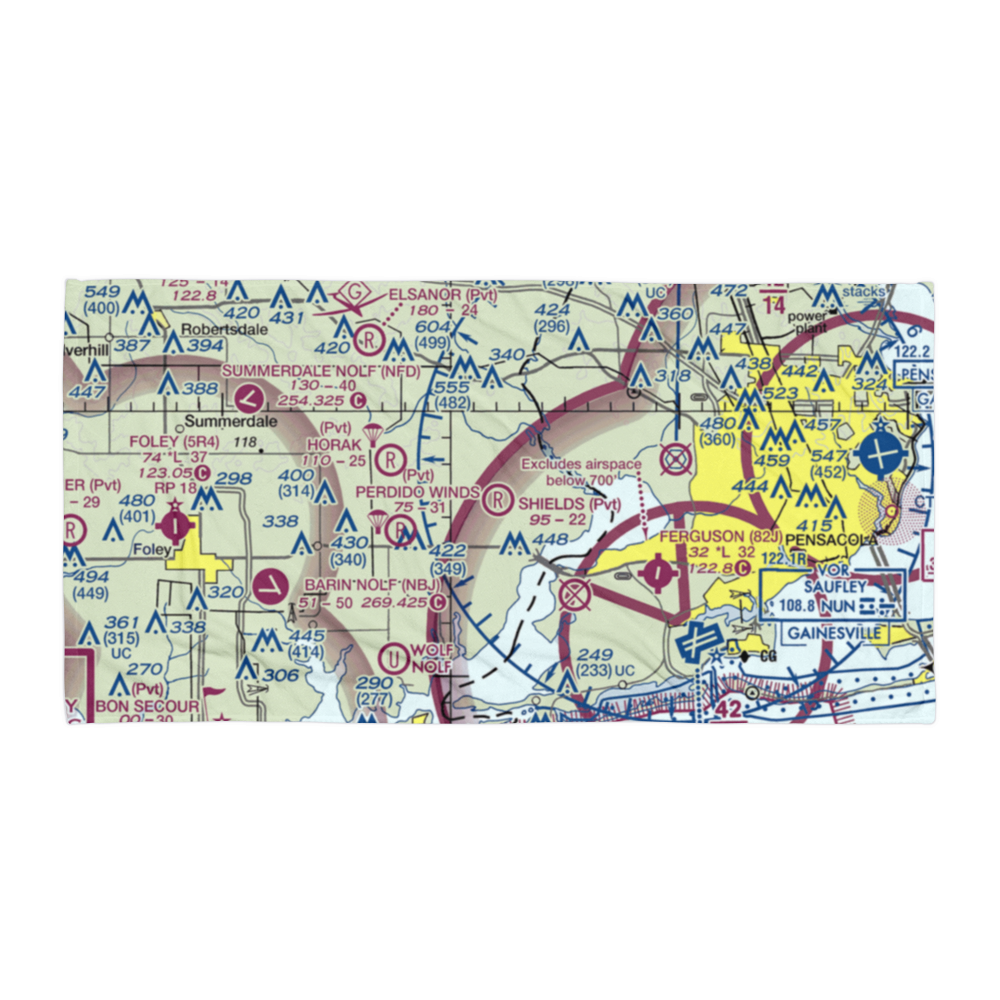 Shields Airport (AL55) VFR Sectional Towel 