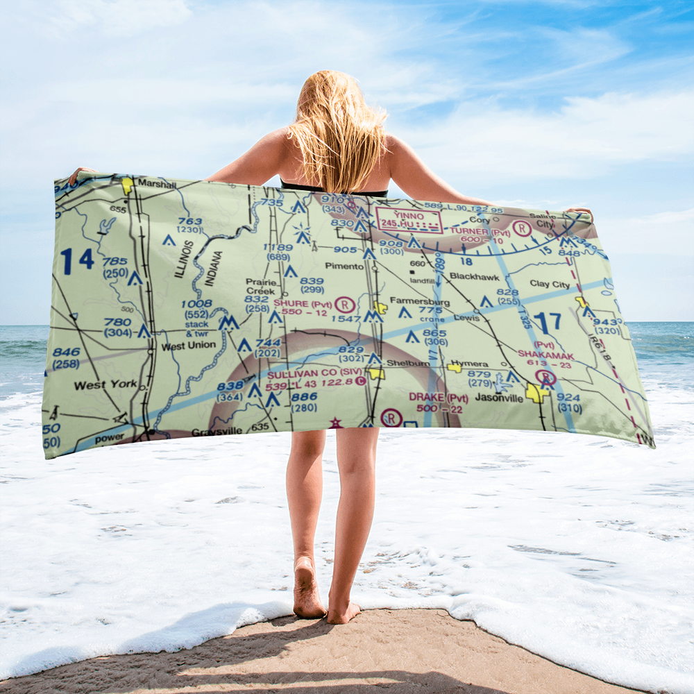 Shure Airport (IN57) VFR Sectional Towel 