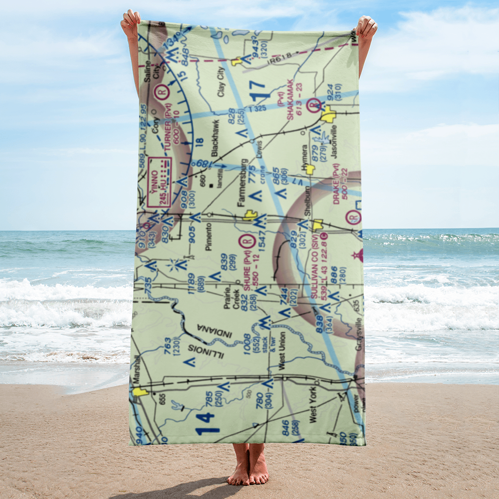 Shure Airport (IN57) VFR Sectional Towel 