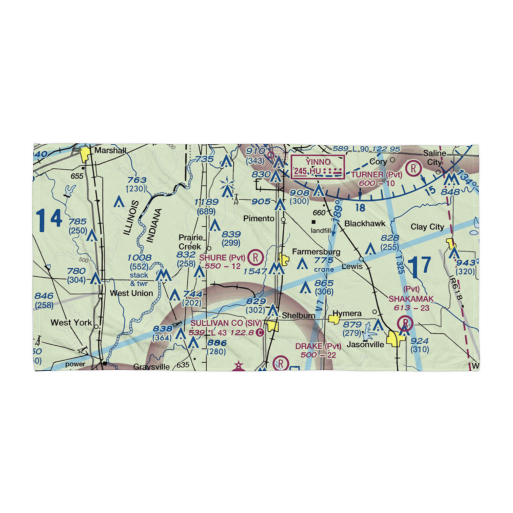 Shure Airport (IN57) VFR Sectional Towel 